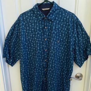 Paradise Collection - Button Down - Blue - L